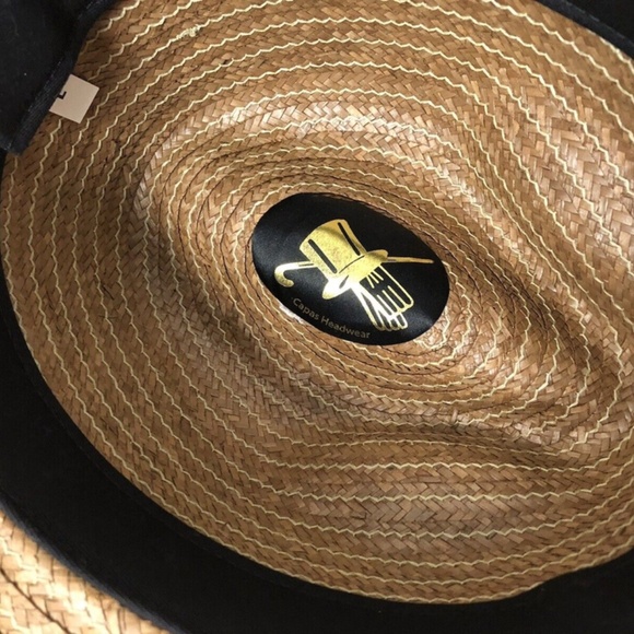 Men,Ny Fedora hat with ribbon, size L, Beige,straw style.! - Picture 8 of 9